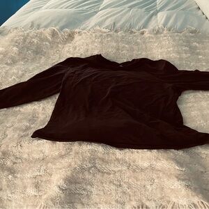 SKIMS Black Women's Crewneck Jersey Top